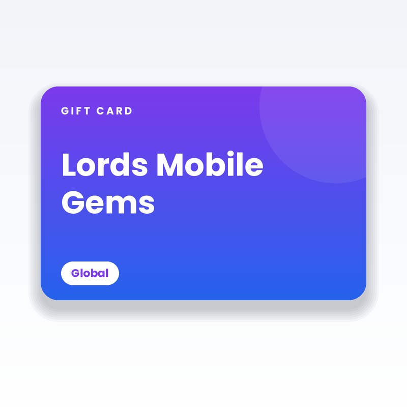 Lords Mobile Gems Gift Card (Global) - digital gift card