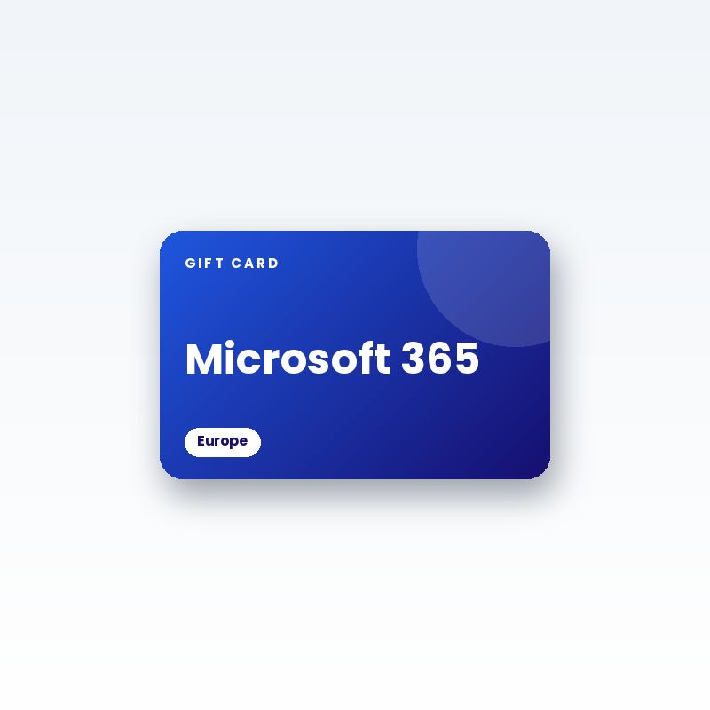 Microsoft 365 Gift Card (Europe) - digital gift card