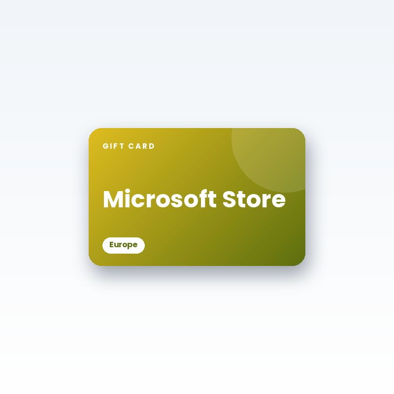Microsoft Store Gift Card (Europe) - digital gift card