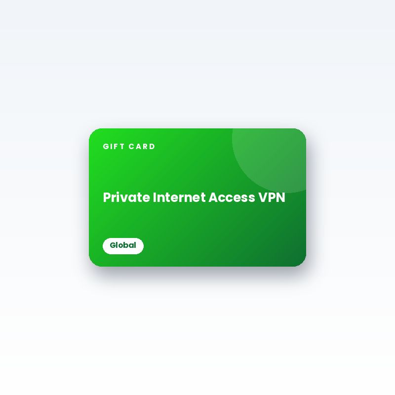 Private Internet Access VPN Gift Card (Global) - digital gift card