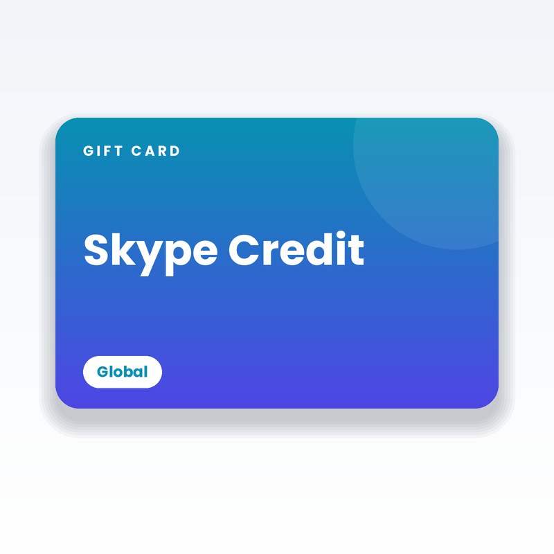 Skype Credit Gift Card (Global) - digital gift card